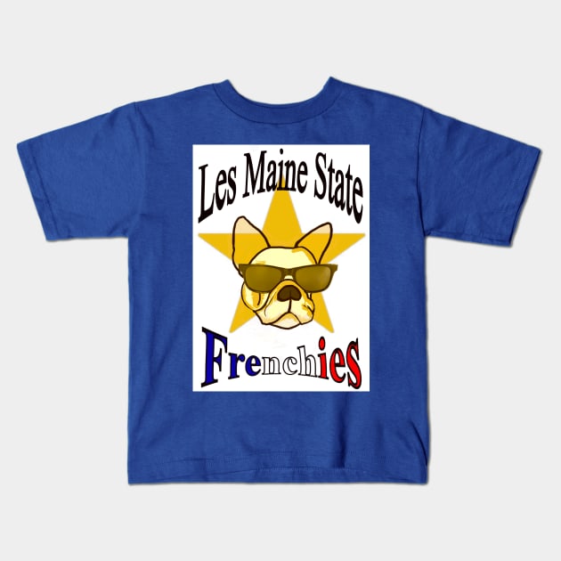 Les Maine State Frenchies Kids T-Shirt by Le Cabanon